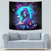 Witch Skull Tapestry Hello Darkness My Old Friend - Wonder Print Shop