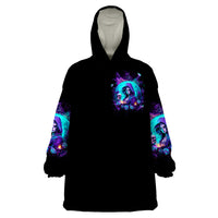 Witch Skull Wearable Blanket Hoodie Hello Darkness My Old Friend - Wonder Print Shop