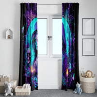 Witch Skull Window Curtain Hello Darkness My Old Friend - Wonder Print Shop