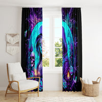 Witch Skull Window Curtain Hello Darkness My Old Friend - Wonder Print Shop