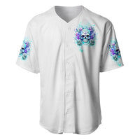 Rose SKull Baseball Jersey My Give A Fuck Is Broken But My Go Fuck Yourself Is Fully Functional - Wonder Print Shop