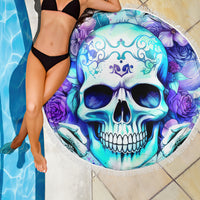 Rose SKull Beach Blanket My Give A Fuck Is Broken But My Go Fuck Yourself Is Fully Functional - Wonder Print Shop