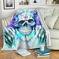 Rose SKull Blanket My Give A Fuck Is Broken But My Go Fuck Yourself Is Fully Functional