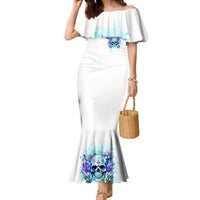 Rose SKull Family Matching Mermaid Dress and Hawaiian Shirt My Give A Fuck Is Broken But My Go Fuck Yourself Is Fully Functional - Wonder Print Shop