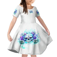 Rose SKull Family Matching Off Shoulder Short Dress and Hawaiian Shirt My Give A Fuck Is Broken But My Go Fuck Yourself Is Fully Functional - Wonder Print Shop