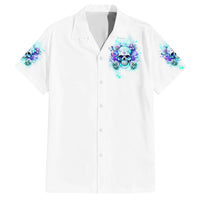 Rose SKull Family Matching Short Sleeve Bodycon Dress and Hawaiian Shirt My Give A Fuck Is Broken But My Go Fuck Yourself Is Fully Functional - Wonder Print Shop