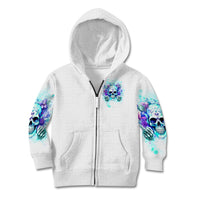 Rose SKull Kid Hoodie My Give A Fuck Is Broken But My Go Fuck Yourself Is Fully Functional - Wonder Print Shop