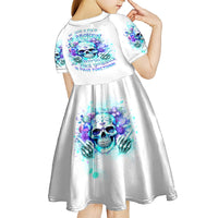 Rose SKull Kid Short Sleeve Dress My Give A Fuck Is Broken But My Go Fuck Yourself Is Fully Functional - Wonder Print Shop