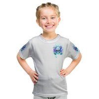 Rose SKull Kid T Shirt My Give A Fuck Is Broken But My Go Fuck Yourself Is Fully Functional - Wonder Print Shop