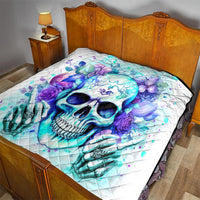 Rose SKull Quilt My Give A Fuck Is Broken But My Go Fuck Yourself Is Fully Functional - Wonder Print Shop