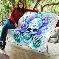 Rose SKull Quilt My Give A Fuck Is Broken But My Go Fuck Yourself Is Fully Functional - Wonder Print Shop