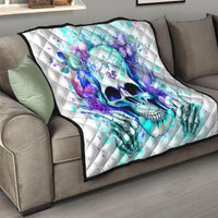 Rose SKull Quilt My Give A Fuck Is Broken But My Go Fuck Yourself Is Fully Functional - Wonder Print Shop