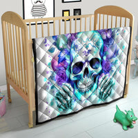 Rose SKull Quilt My Give A Fuck Is Broken But My Go Fuck Yourself Is Fully Functional - Wonder Print Shop