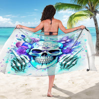 Rose SKull Sarong My Give A Fuck Is Broken But My Go Fuck Yourself Is Fully Functional - Wonder Print Shop