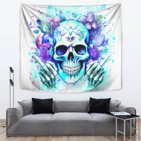 Rose SKull Tapestry My Give A Fuck Is Broken But My Go Fuck Yourself Is Fully Functional - Wonder Print Shop