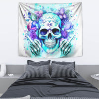 Rose SKull Tapestry My Give A Fuck Is Broken But My Go Fuck Yourself Is Fully Functional - Wonder Print Shop