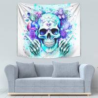 Rose SKull Tapestry My Give A Fuck Is Broken But My Go Fuck Yourself Is Fully Functional - Wonder Print Shop
