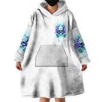Rose SKull Wearable Blanket Hoodie My Give A Fuck Is Broken But My Go Fuck Yourself Is Fully Functional - Wonder Print Shop