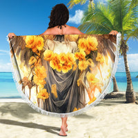 Flower Skull Angel Beach Blanket Bitch I'm The Fucking Queen - Wonder Print Shop