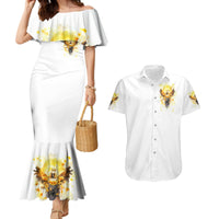 Flower Skull Angel Couples Matching Mermaid Dress and Hawaiian Shirt Bitch I'm The Fucking Queen - Wonder Print Shop