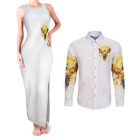 Flower Skull Angel Couples Matching Tank Maxi Dress and Long Sleeve Button Shirt Bitch I'm The Fucking Queen - Wonder Print Shop