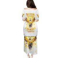 Flower Skull Angel Family Matching Puletasi and Hawaiian Shirt Bitch I'm The Fucking Queen - Wonder Print Shop