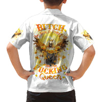 Flower Skull Angel Family Matching Tank Maxi Dress and Hawaiian Shirt Bitch I'm The Fucking Queen - Wonder Print Shop