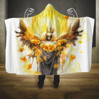 Flower Skull Angel Hooded Blanket Bitch I'm The Fucking Queen