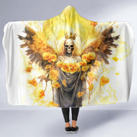 Flower Skull Angel Hooded Blanket Bitch I'm The Fucking Queen