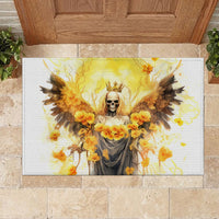 Flower Skull Angel Rubber Doormat Bitch I'm The Fucking Queen - Wonder Print Shop