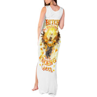 Flower Skull Angel Tank Maxi Dress Bitch I'm The Fucking Queen - Wonder Print Shop