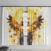 Flower Skull Angel Window Curtain Bitch I'm The Fucking Queen - Wonder Print Shop