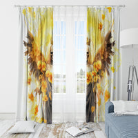 Flower Skull Angel Window Curtain Bitch I'm The Fucking Queen - Wonder Print Shop