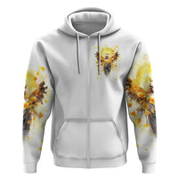 Flower Skull Angel Zip Hoodie Bitch I'm The Fucking Queen - Wonder Print Shop