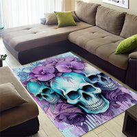 Flower Skull Angel Area Rug The Good Girl In Me Got Tired Of The Bullshit - Wonder Print Shop