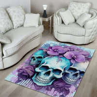 Flower Skull Angel Area Rug The Good Girl In Me Got Tired Of The Bullshit - Wonder Print Shop