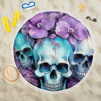 Flower Skull Angel Beach Blanket The Good Girl In Me Got Tired Of The Bullshit - Wonder Print Shop