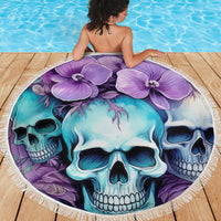 Flower Skull Angel Beach Blanket The Good Girl In Me Got Tired Of The Bullshit - Wonder Print Shop