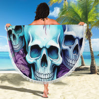 Flower Skull Angel Beach Blanket The Good Girl In Me Got Tired Of The Bullshit - Wonder Print Shop