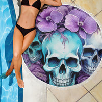 Flower Skull Angel Beach Blanket The Good Girl In Me Got Tired Of The Bullshit - Wonder Print Shop
