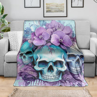 Flower Skull Angel Blanket The Good Girl In Me Got Tired Of The Bullshit