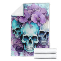 Flower Skull Angel Blanket The Good Girl In Me Got Tired Of The Bullshit