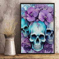 Flower Skull Angel Canvas Wall Art The Good Girl In Me Got Tired Of The Bullshit - Wonder Print Shop