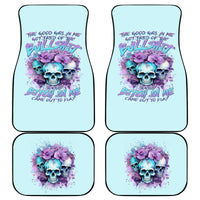 Flower Skull Angel Car Mats The Good Girl In Me Got Tired Of The Bullshit - Wonder Print Shop