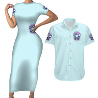 Flower Skull Angel Couples Matching Short Sleeve Bodycon Dress and Hawaiian Shirt The Good Girl In Me Got Tired Of The Bullshit - Wonder Print Shop