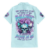 Flower Skull Angel Family Matching Mermaid Dress and Hawaiian Shirt The Good Girl In Me Got Tired Of The Bullshit - Wonder Print Shop