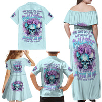 Flower Skull Angel Family Matching Off Shoulder Maxi Dress and Hawaiian Shirt The Good Girl In Me Got Tired Of The Bullshit - Wonder Print Shop