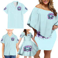 Flower Skull Angel Family Matching Off Shoulder Short Dress and Hawaiian Shirt The Good Girl In Me Got Tired Of The Bullshit - Wonder Print Shop