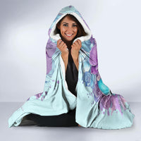 Flower Skull Angel Hooded Blanket The Good Girl In Me Got Tired Of The Bullshit