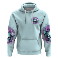 Flower Skull Angel Hoodie The Good Girl In Me Got Tired Of The Bullshit - Wonder Print Shop
